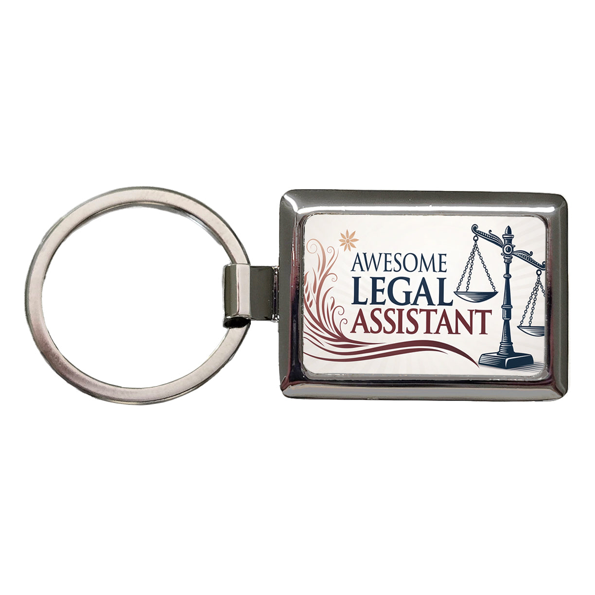 Awesome Legal Assistant Inspirational Scales Of Justice Rectangle Metal Keychain