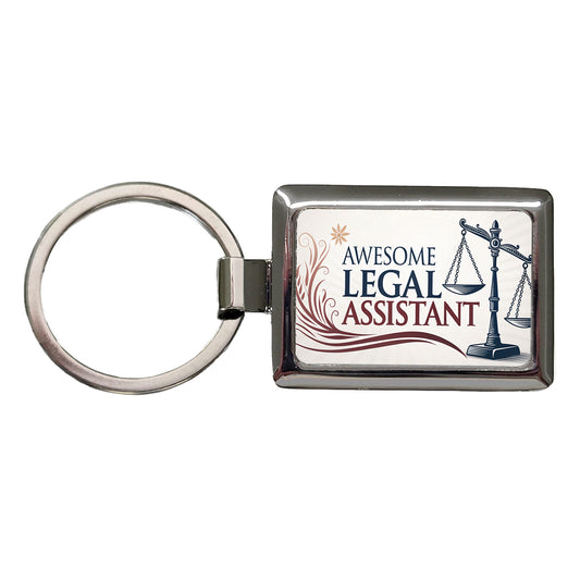Awesome Legal Assistant Inspirational Scales Of Justice Rectangle Metal Keychain