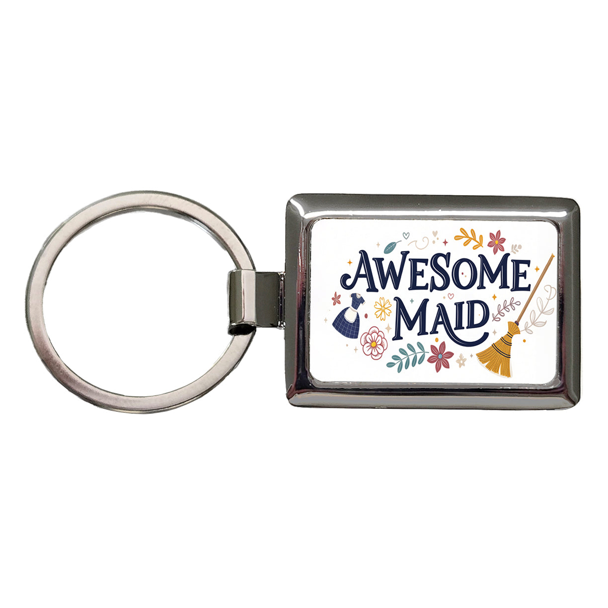 Awesome Maid Inspirational Rectangle Metal Keychain