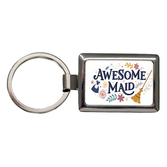 Awesome Maid Inspirational Rectangle Metal Keychain