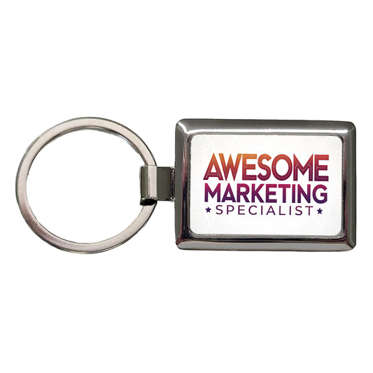 Awesome Marketing Specialist Inspirational Rectangle Metal Keychain