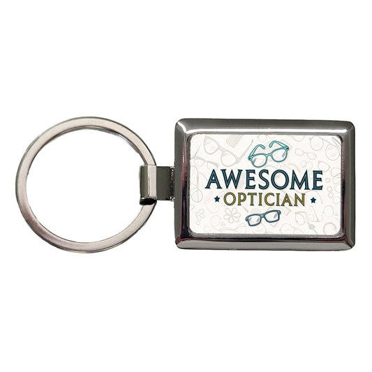 Awesome Optician Optical Inspirational Rectangle Metal Keychain