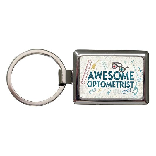 Awesome Optometrist Optical Inspirational Rectangle Metal Keychain