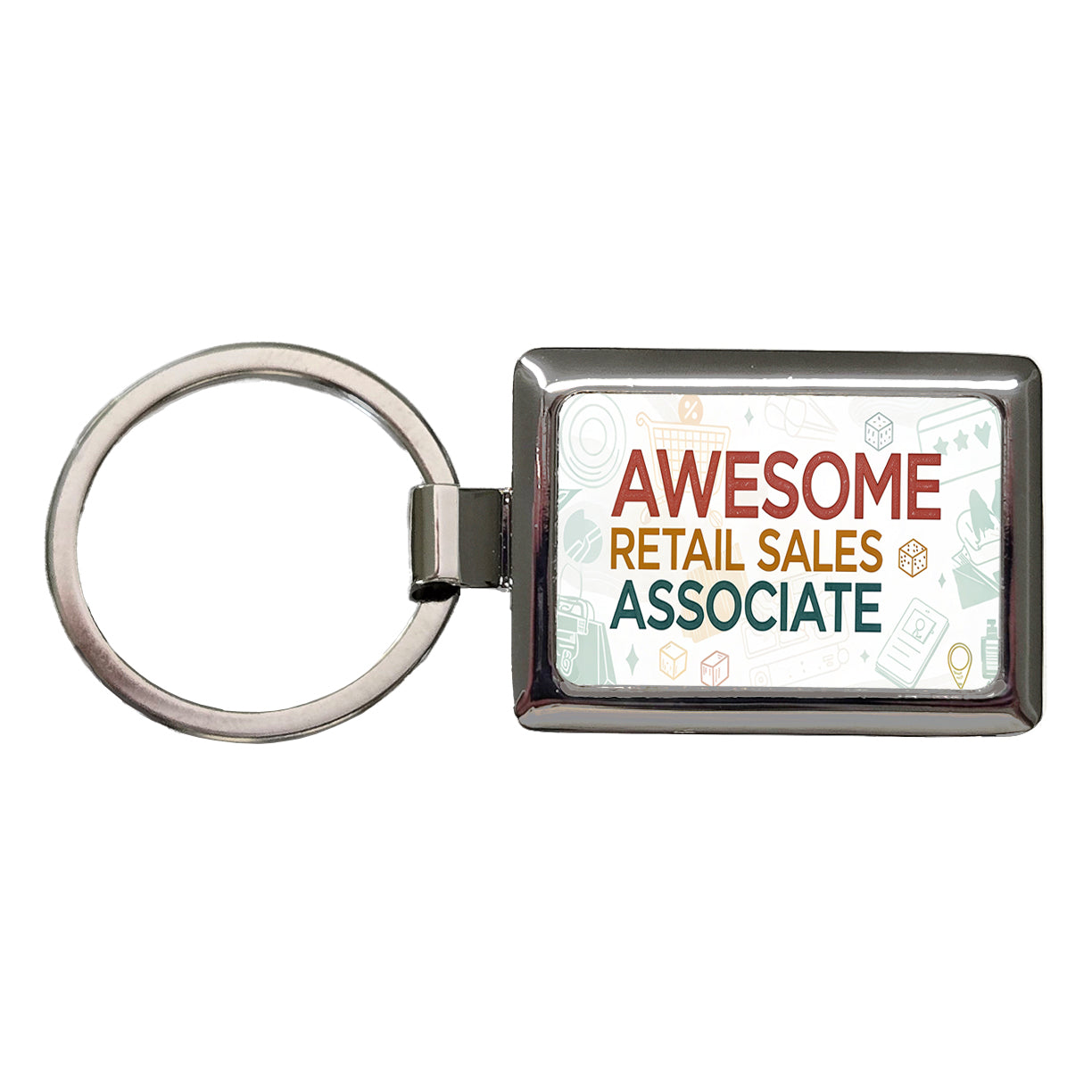 Awesome Retail Sales Associate Inspirational Rectangle Metal Keychain