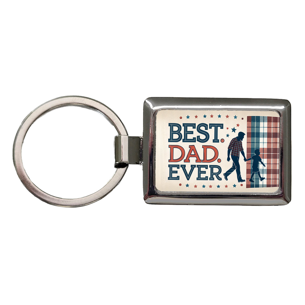 Best Dad Ever Father's Day Rectangle Metal Keychain