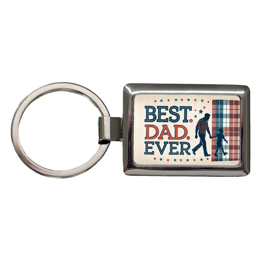 Best Dad Ever Father's Day Rectangle Metal Keychain