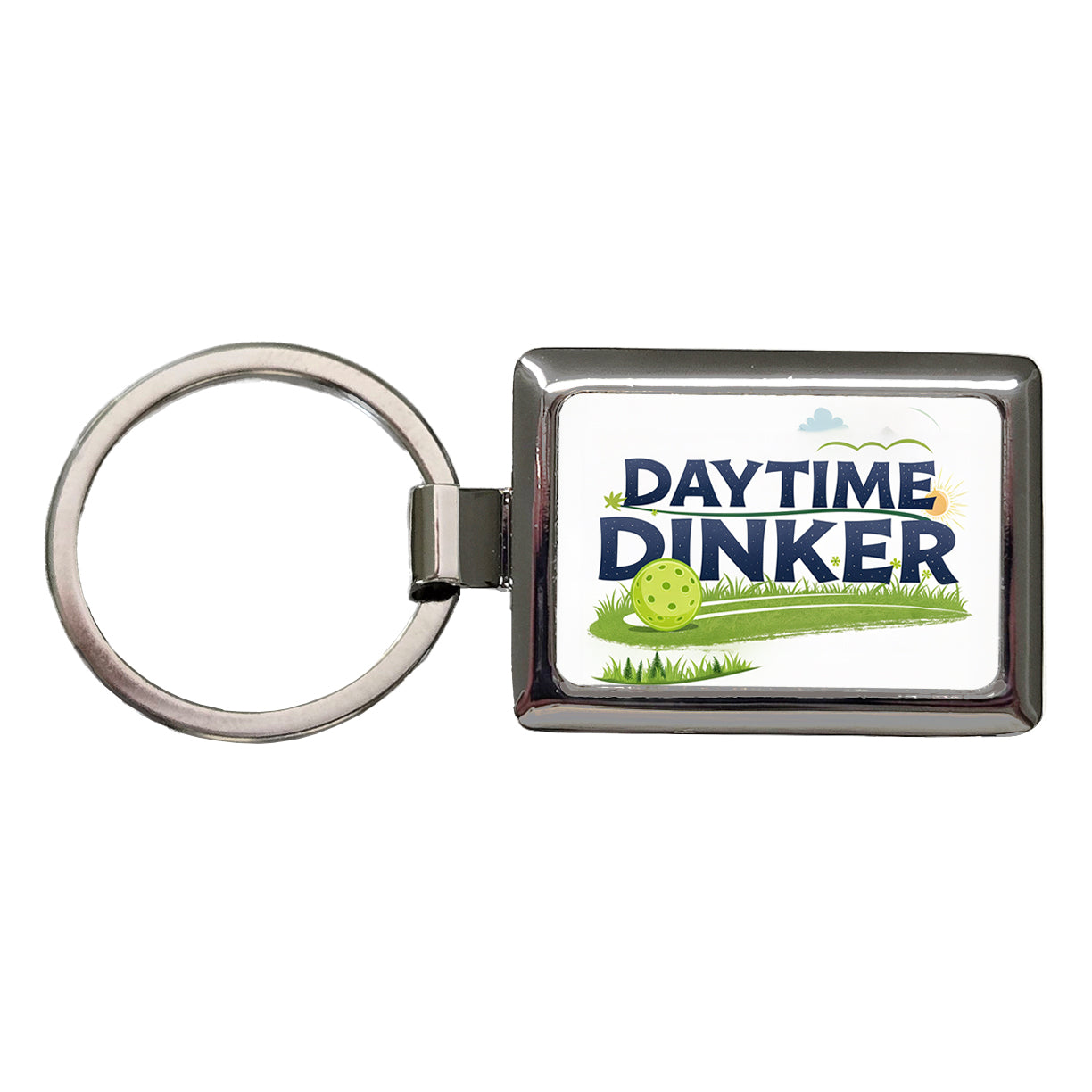 Daytime Dinker Pickleball Funny Saying Rectangle Metal Keychain