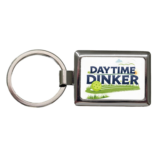 Daytime Dinker Pickleball Funny Saying Rectangle Metal Keychain