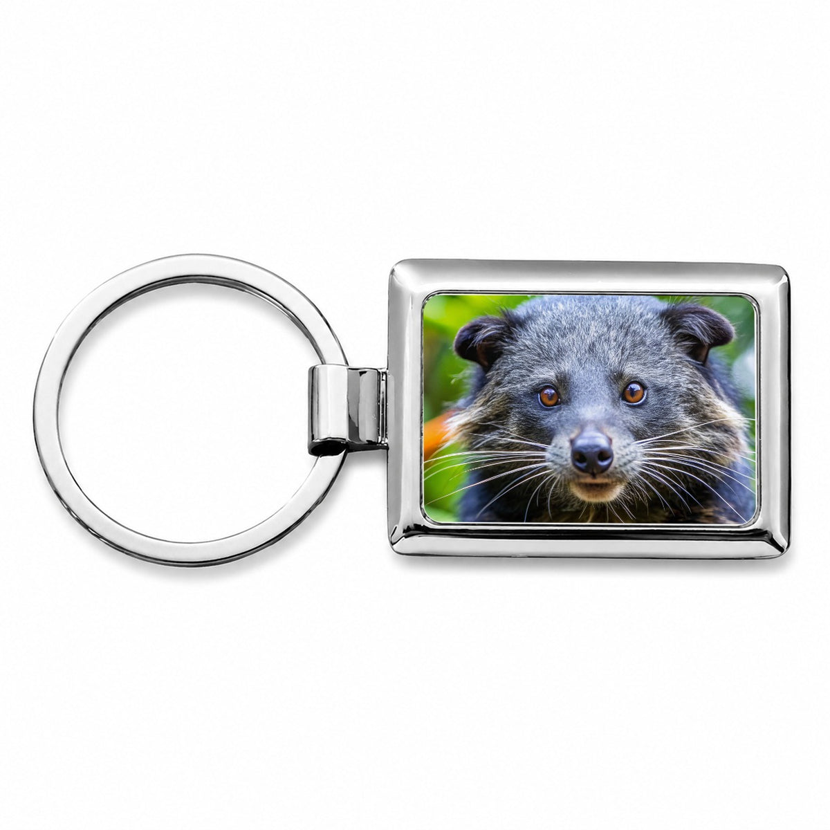 Binturong Bearcat Photo Rectangle Metal Keychain
