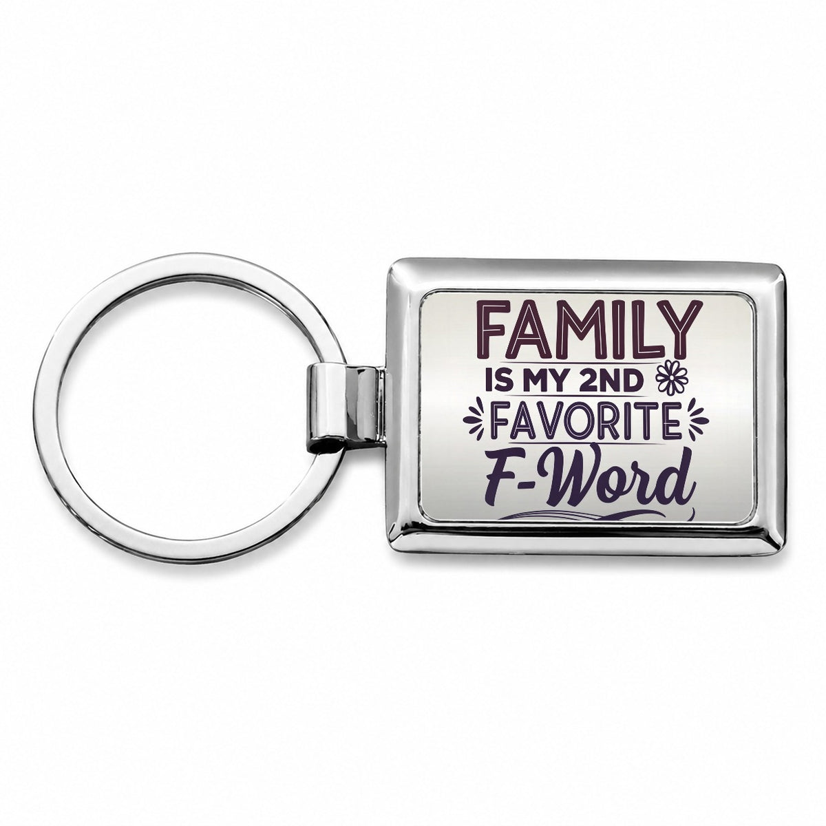 Family is My 2nd Second Favorite F-Word Rectangle Metal Keychain