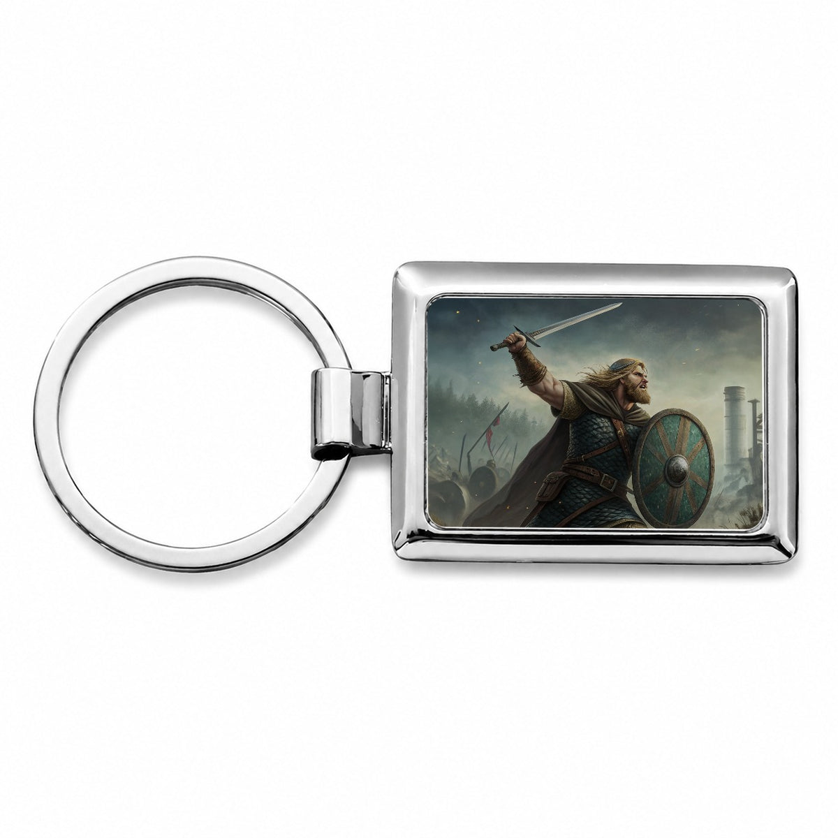 Beowulf Viking Legend Rectangle Metal Keychain
