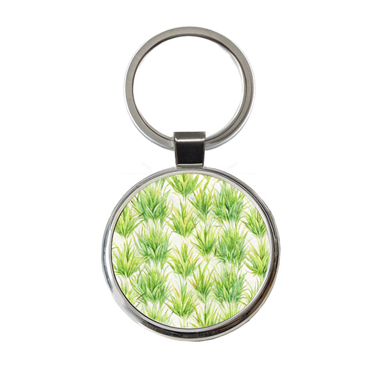 Lots Of Wild Grass Round Metal Keychain