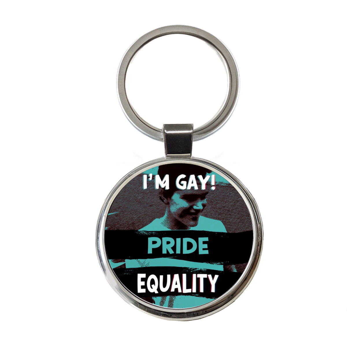 I'm Gay Pride Equality Round Metal Keychain