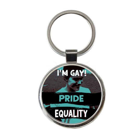I'm Gay Pride Equality Round Metal Keychain