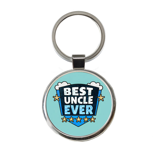 Best Uncle Ever Round Metal Keychain