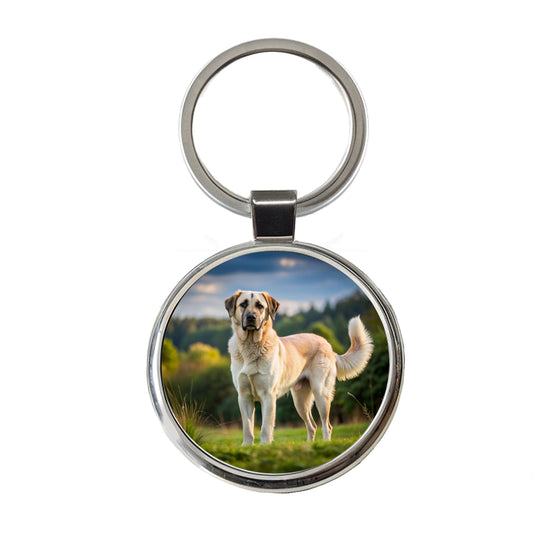 Anatolian Shepherd Dog Photo Round Metal Keychain