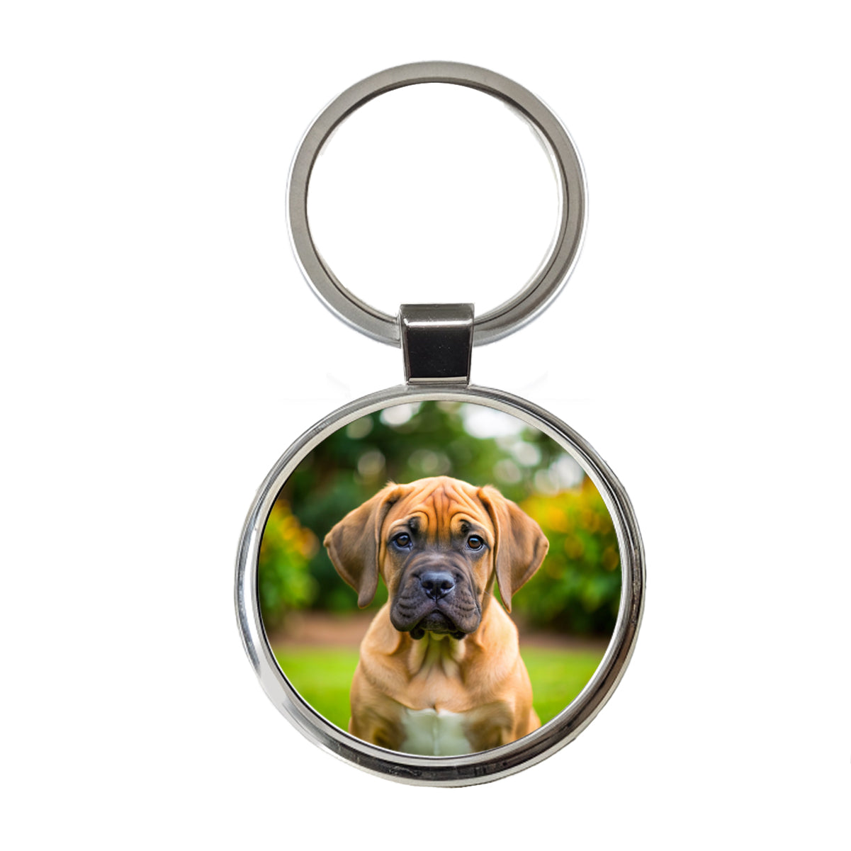Boerboel Dog Puppy Photo Round Metal Keychain