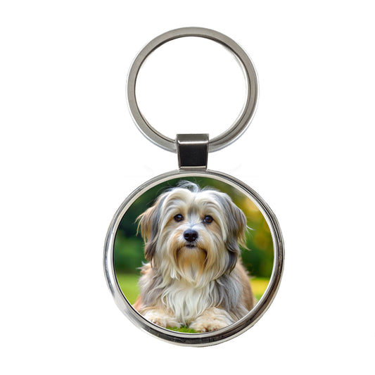 Lowchen Little Lion Dog Photo Round Metal Keychain