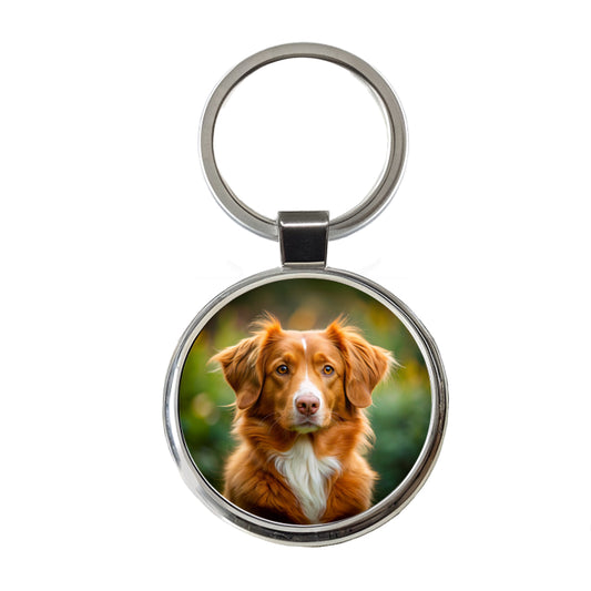 Nova Scotia Duck Tolling Retriever Dog Photo Round Metal Keychain