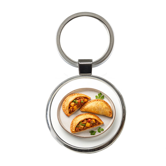 Empanadas Spain Food Round Metal Keychain