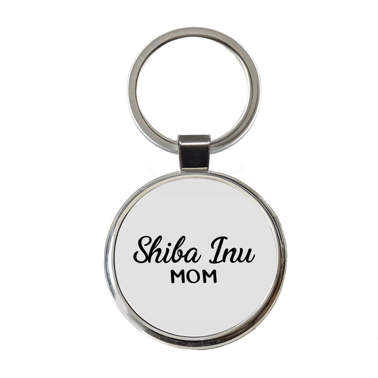 Shiba Inu Mom Dog Round Metal Keychain