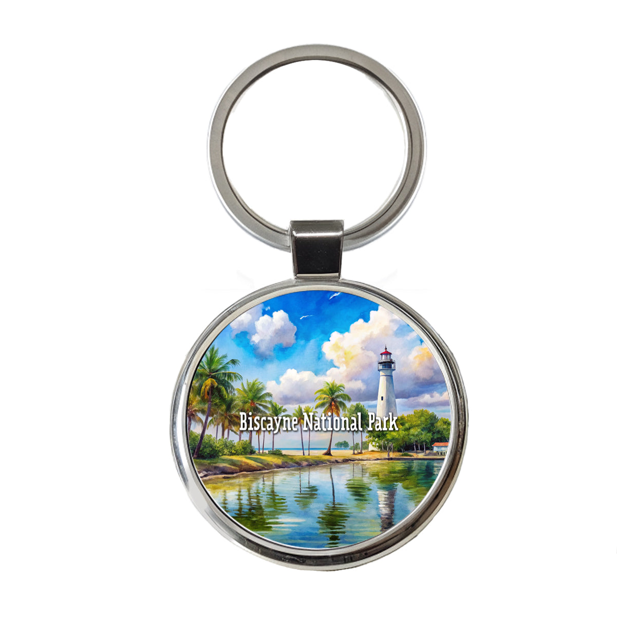 Biscayne National Park Florida Round Metal Keychain