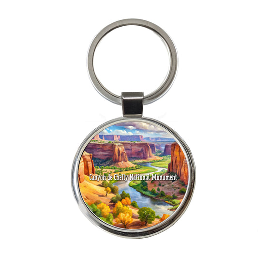 Canyon de Chelly National Monument Arizona Round Metal Keychain