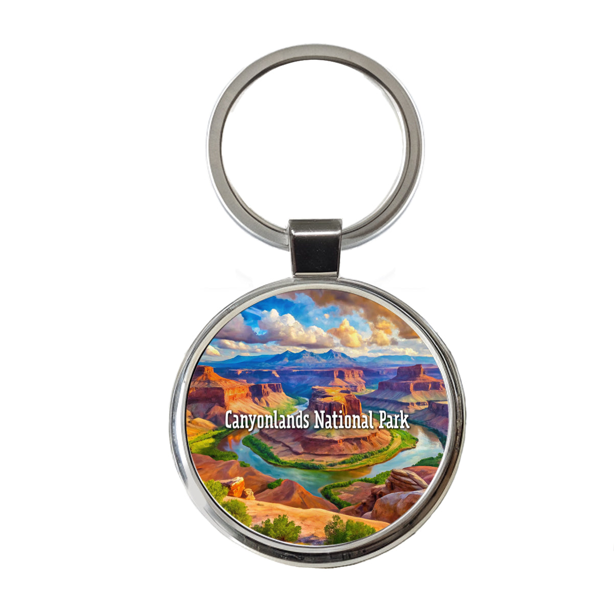 Canyonlands National Park Utah Round Metal Keychain