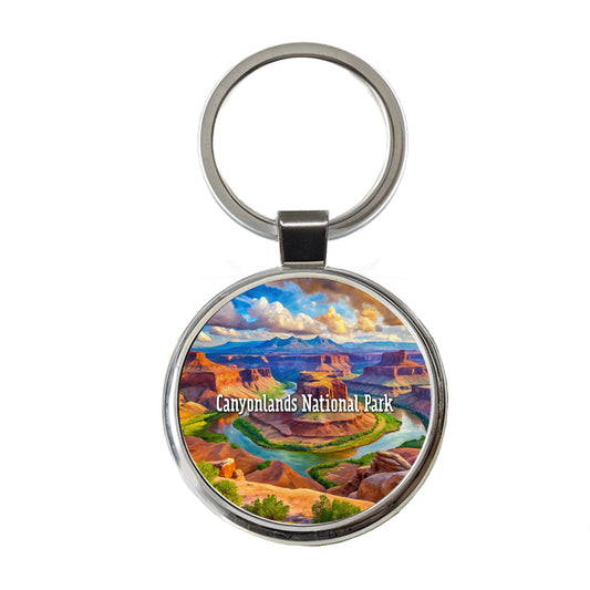 Canyonlands National Park Utah Round Metal Keychain