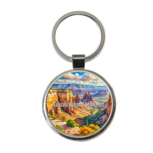 Colorado National Monument Colorado Round Metal Keychain