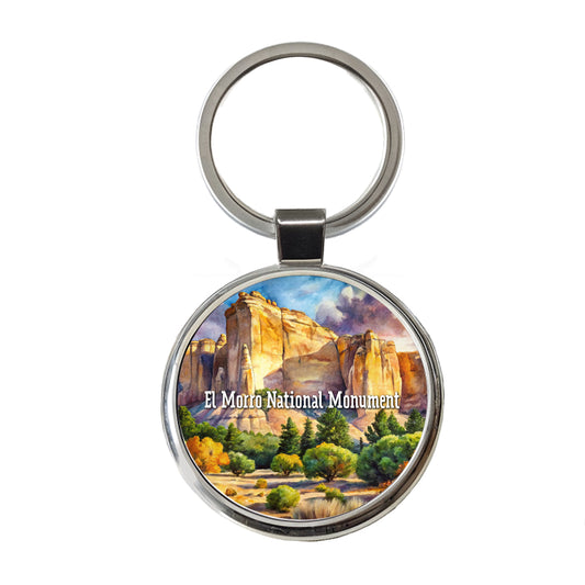 El Morro National Monument New Mexico Round Metal Keychain