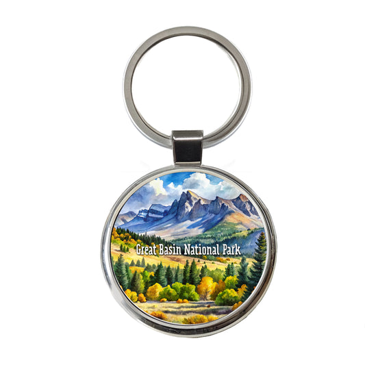 Great Basin National Park Nevada Round Metal Keychain