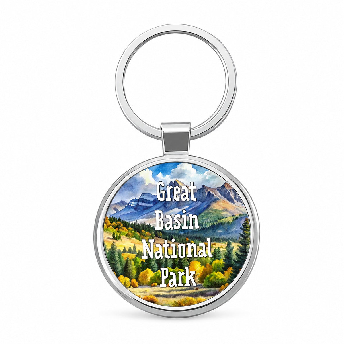 Great Basin National Park Nevada Round Metal Keychain