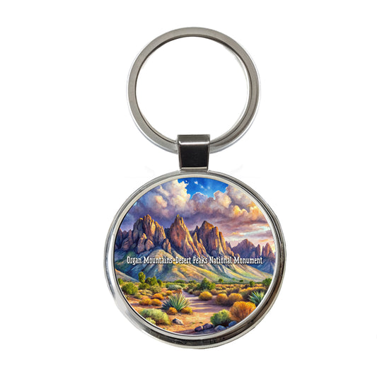 Organ Mountains-Desert Peaks National Monument New Mexico Round Metal Keychain