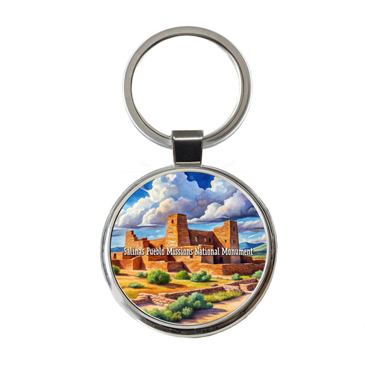 Salinas Pueblo Missions National Monument New Mexico Round Metal Keychain