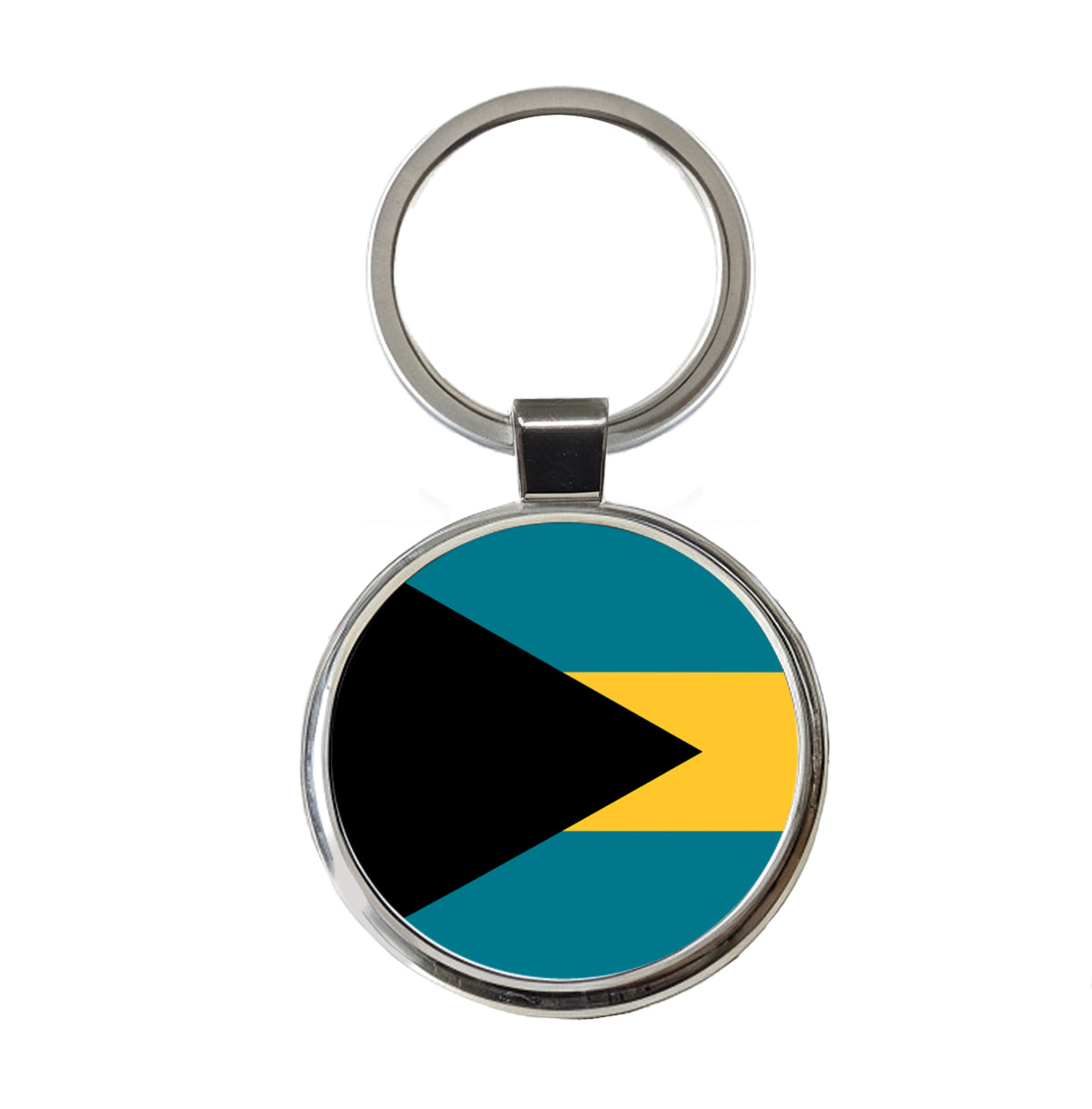 Bahamas Country Flag Round Metal Keychain