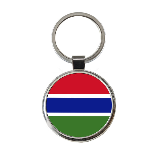 Gambia (the) Country Flag Round Metal Keychain
