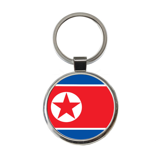 Korea (the Democratic People's Republic of) Country Flag Round Metal Keychain