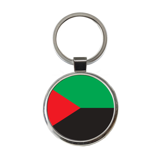 Martinique Country Flag Round Metal Keychain