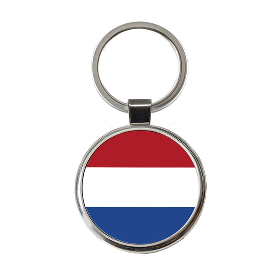 Netherlands (the) Country Flag Round Metal Keychain