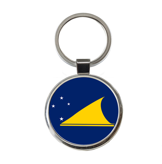 Tokelau Country Flag Round Metal Keychain