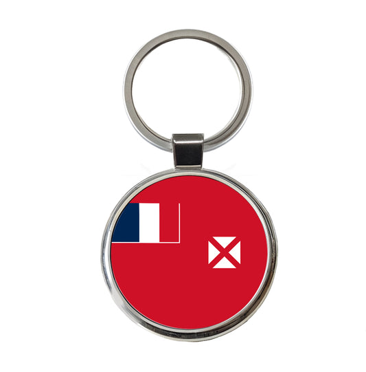 Wallis and Futuna Country Flag Round Metal Keychain