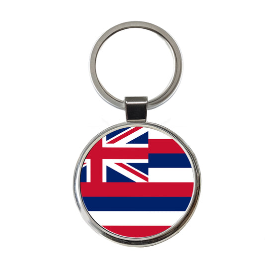 Hawaii HI State Flag Round Metal Keychain
