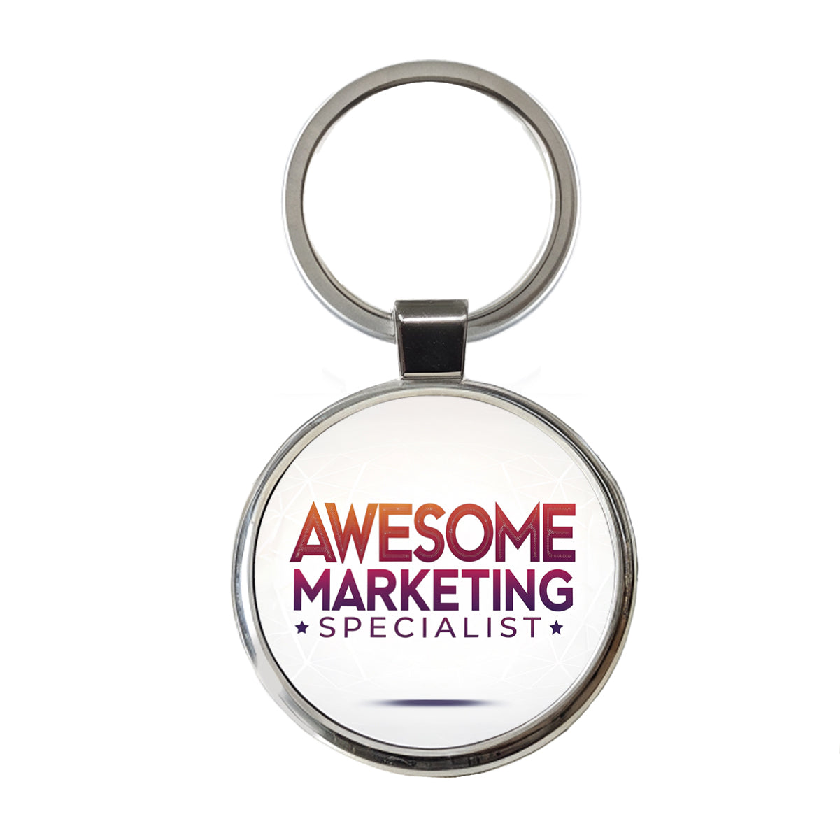 Awesome Marketing Specialist Inspirational Round Metal Keychain