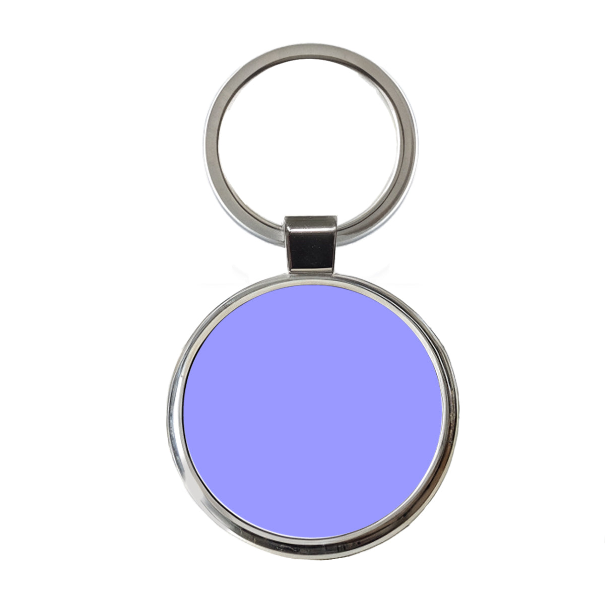 It's Just a Solid Lavender Color Round Metal Keychain
