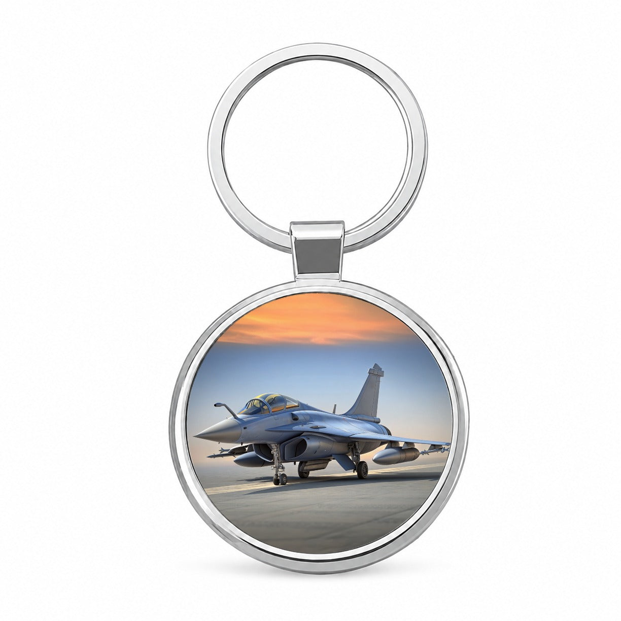 Dassault Rafale French Multirole Fighter Plane Round Metal Keychain