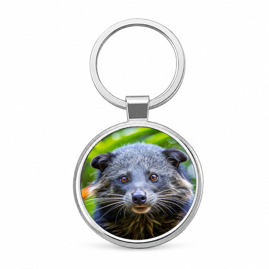 Binturong Bearcat Photo Round Metal Keychain