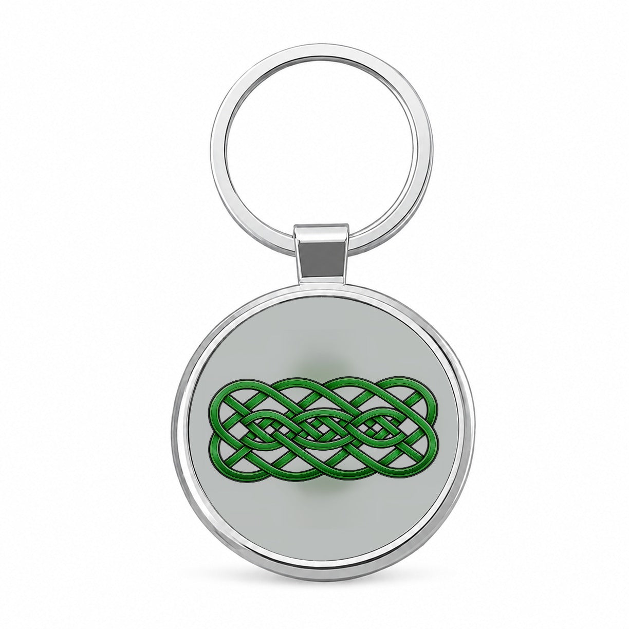Irish Celtic Decorative Knot Round Metal Keychain