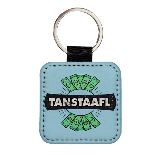 TANSTAAFL There Ain't No Such Thing As A Free Lunch Funny Acronym Square Faux Leather Keychain