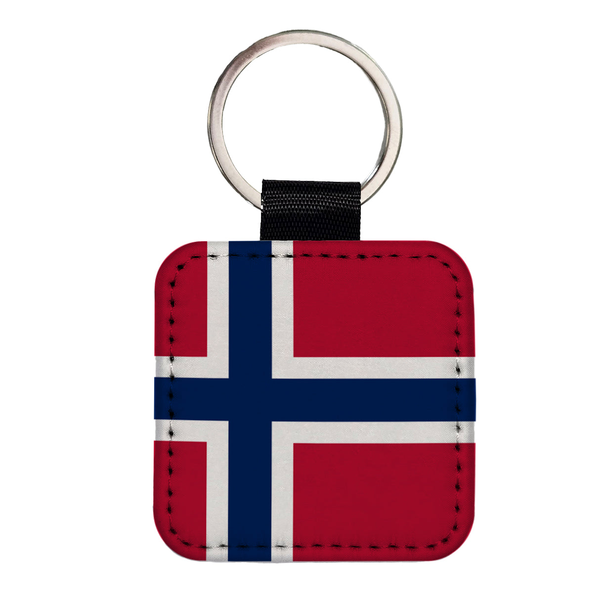 Bouvet Island Country Flag Square Faux Leather Keychain